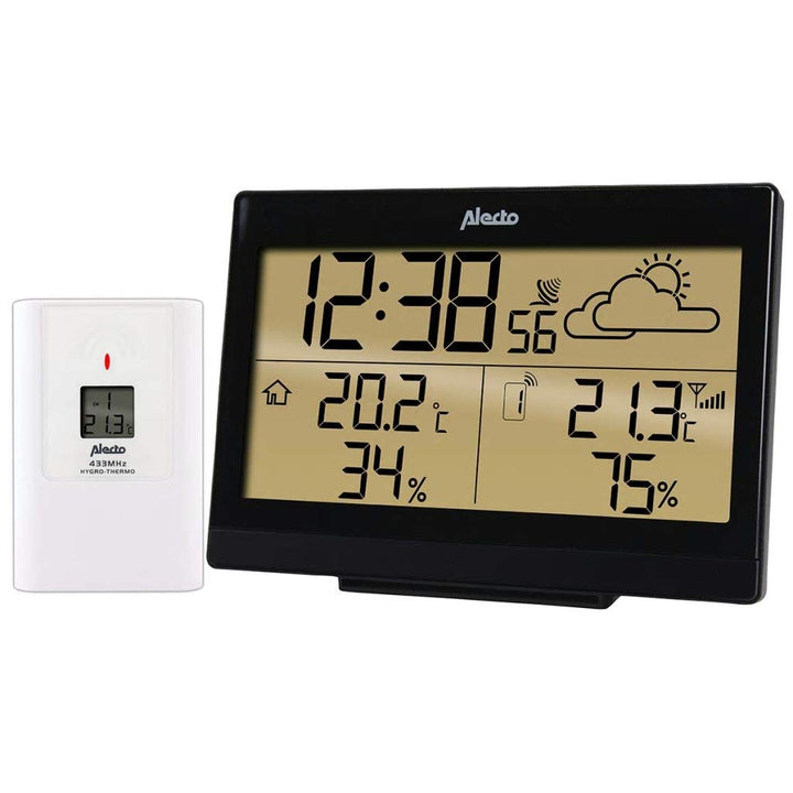 Alecto WS-2300 Funk Wetterstation - Kabelloser Sensor - Innen und Aussentemperatur - Hygrometer - We