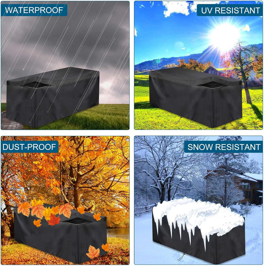 Abdeckung für Aufbewahrungsboxen, gartenbox Abdeckung, Kissenbox Abdeckung Auflagenbox Schutzhülle,