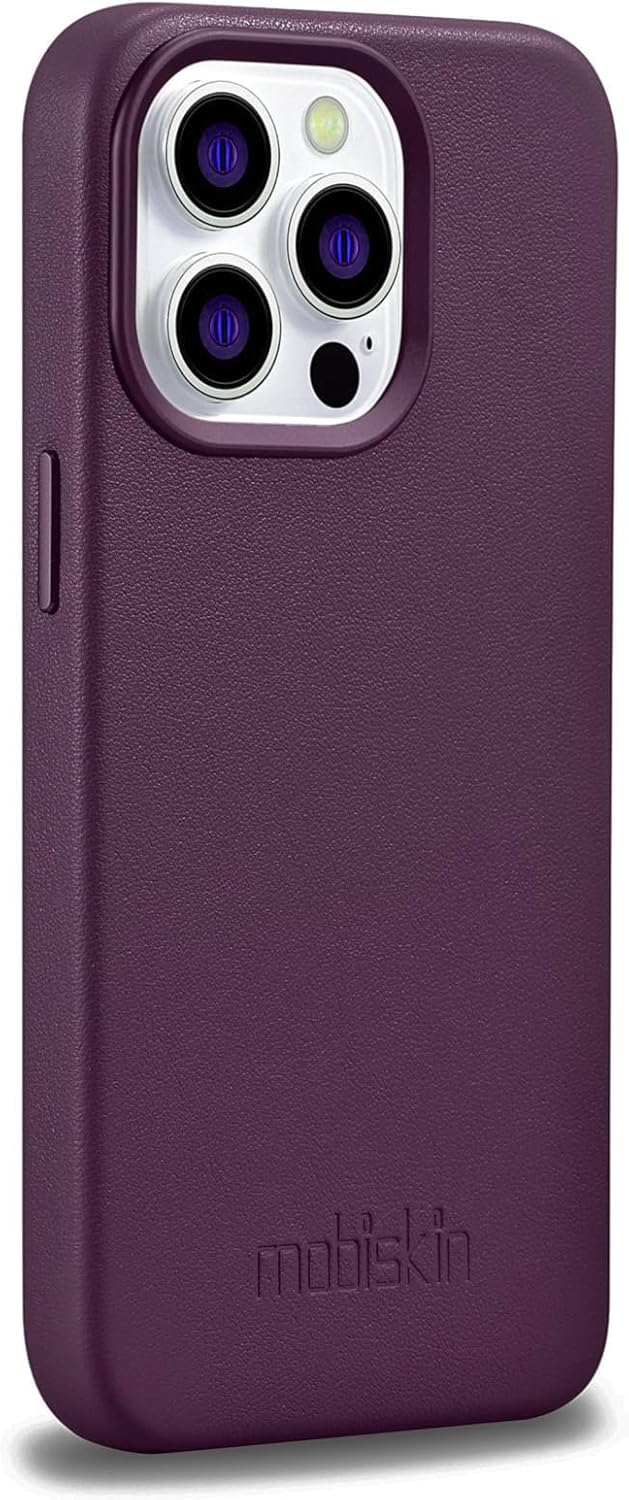 Mobiskin Hülle kompatibel mit iPhone 14 PRO MAX (6,7 Zoll), Handyhülle mit echtem Leder, Case, Schut