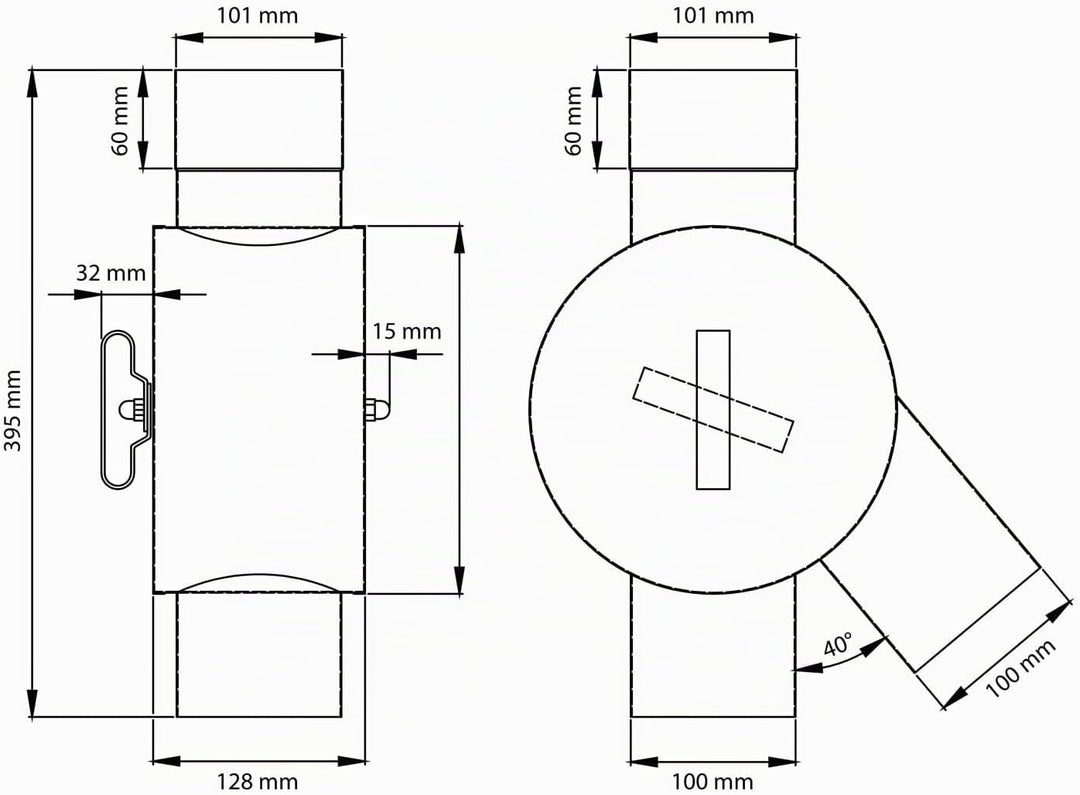 Florantia Wasserverteiler Wasserweiche Zink DN 100 inkl. Adapter