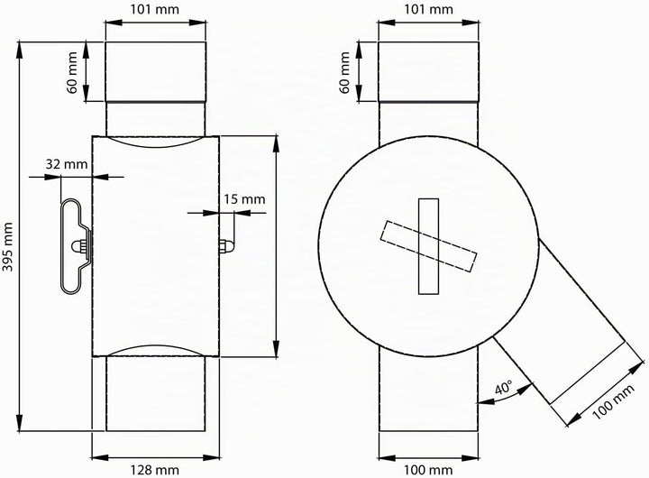 Florantia Wasserverteiler Wasserweiche Zink DN 100 inkl. Adapter