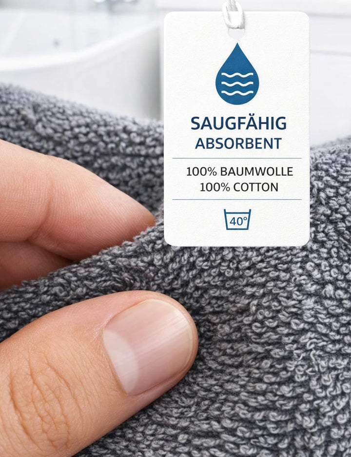Morgenstern Bademantel Herren Kapuze Frottee 100% Baumwolle Lang Cadiz Salamanca XL Grau, XL Grau