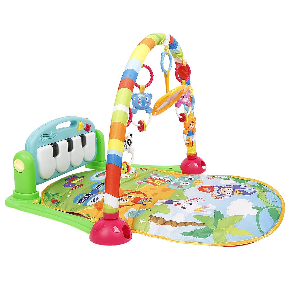 XUANYU Baby-Spielmatte, Spieldecke mit Spielbogen, Spielmatte Baby Faltbar, Lernspielzeug ab 0 Monat