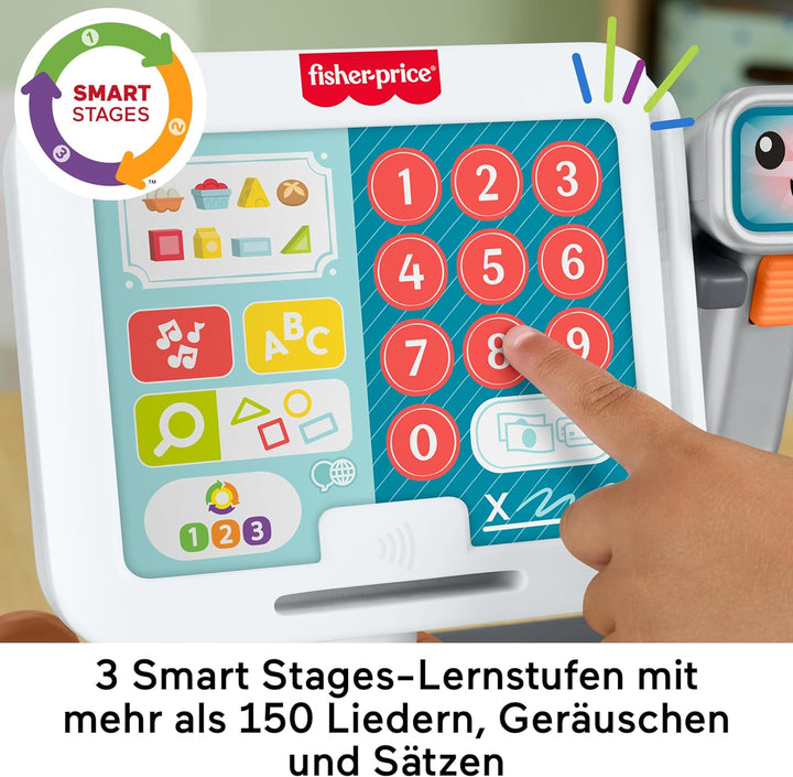 Fisher-Price Lernspielzeug für Kleinkinder Lernspass Meine erste Spielkasse, Kaufladen mit 20 Teilen