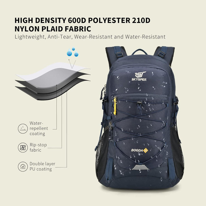 SKYSPER Wanderrucksack 30L/35L Trekkingrucksack Leicht Rucksack mit Rückenbelüftung aus atmungsaktiv