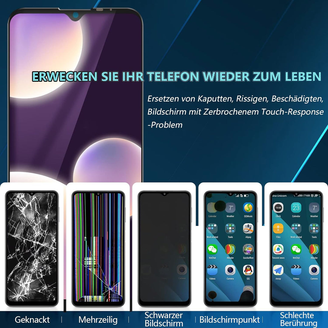 RongZy für Wiko View4 W-V830 LCD Bildschirmersatz für View4 Lite W-V730 Touchscreen Digitalisierer D