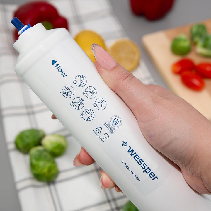 Wessper Wasser Filter für Kühlschrank, Ersatz Wasserfilter Kartuschen Kompatibel mit Samsung Side By