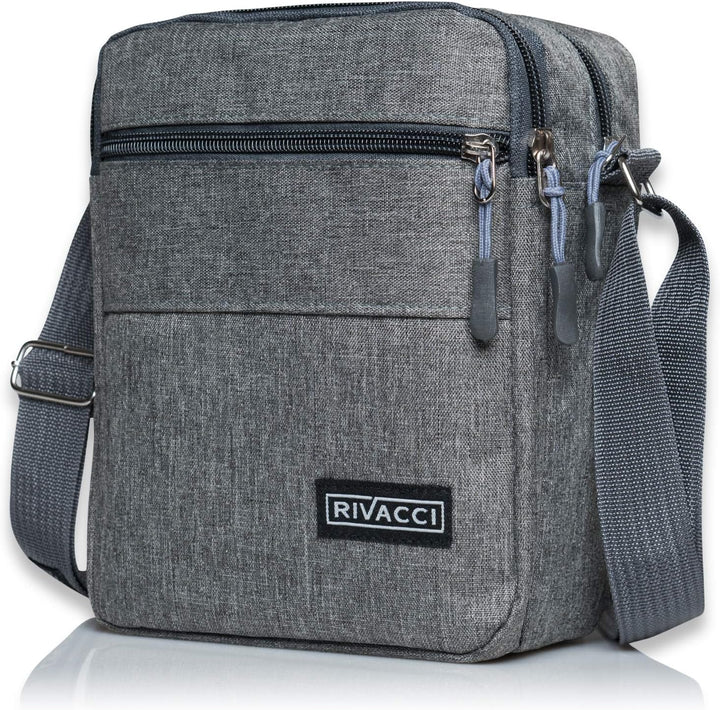 Rivacci Umhängetasche Schultertasche für Herren, Damen und Jungen, Kuriertasche aus Canvas, Herrenta