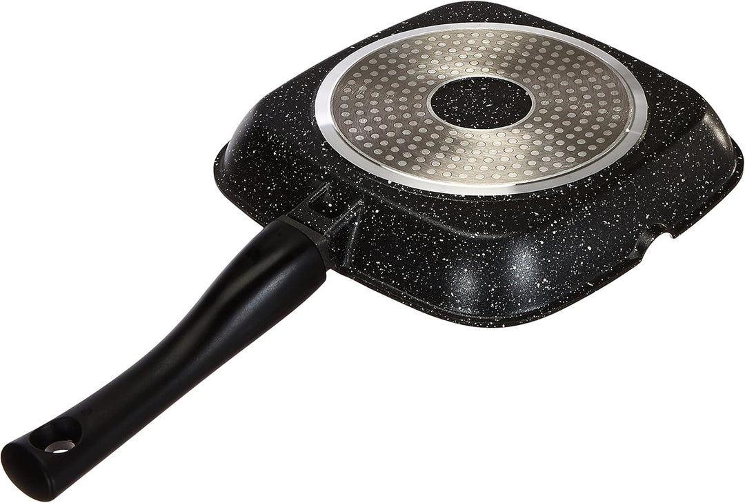 Kamberg – 0008028 – Grillpfanne 24 נ24 cm – Abnehmbarer Griff – Aluminiumguss – Beschichtung in Stei