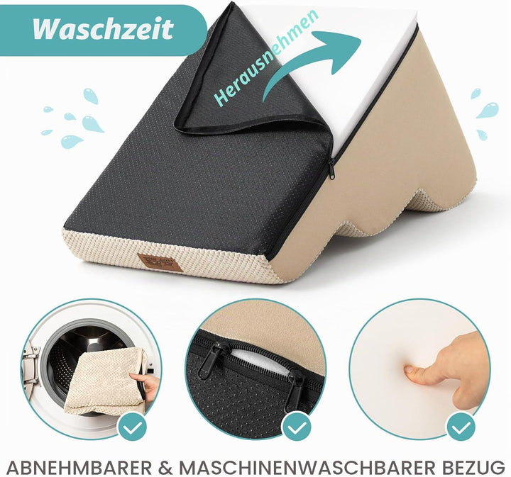 COZY KISS Hundetreppe für Kleine Hunde 40cm, Haustiertreppe für Couch aus Hochdichtem Schwamm, Hunde