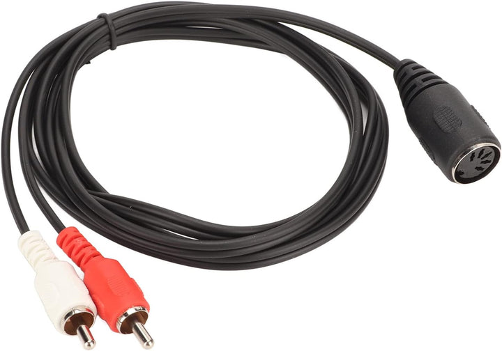 DIN 5 Pin auf Cinch Kabel, 5 Pin DIN Buchse auf 2 Cinch Stecker Kabel für Naim Olufsen Bang Quad Ste