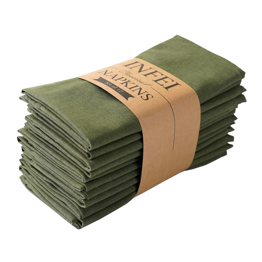 weich Polyester -Leinen gemischt Abendessen Cloth Servietten, 12 Stück (40 x 40 cm), für Veranstaltu