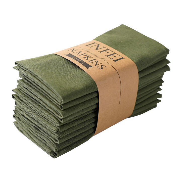 weich Polyester -Leinen gemischt Abendessen Cloth Servietten, 12 Stück (40 x 40 cm), für Veranstaltu