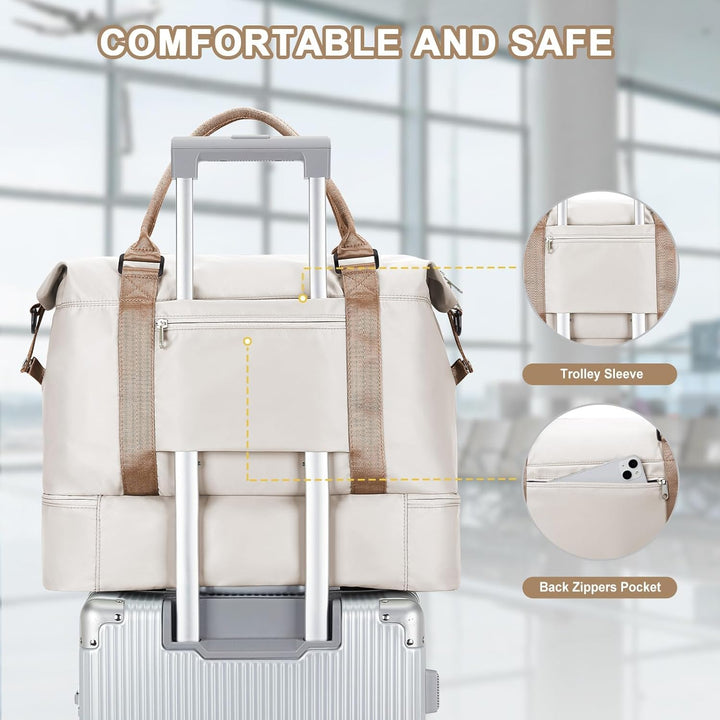 WEPLAN Reisetasche Damen Handgepäck Tasche Easyjet 45x36x20 für Flugzeug Tasche Weekender Damen Trav
