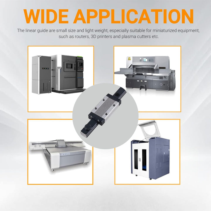 CNCYEAH 2 Stück MGN9H 500 mm Miniatur Lineare Schienenführung mit MGN9H Edelstahl Wagenblock, Linear