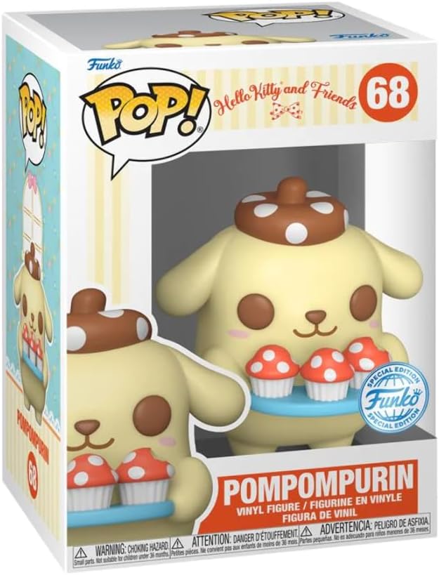 Funko Pop! Sanrio: Hello Kitty and Friends - Pompompurin mit Tablett (Exc), Sammelfigur Vinyl - 7360