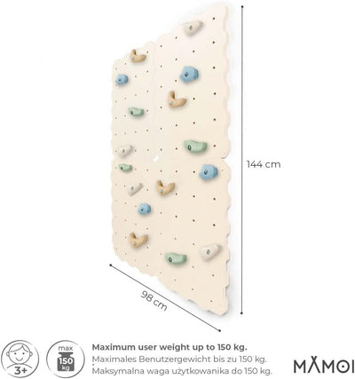 MAMOI® Kletterwand für kinderzimmer, Klettergerüst und spielgeräte Indoor, Klettern mit Klettergriff