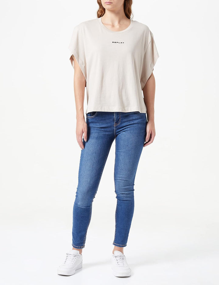 REPLAY Damen T-Shirt S 984 Sand, S 984 Sand