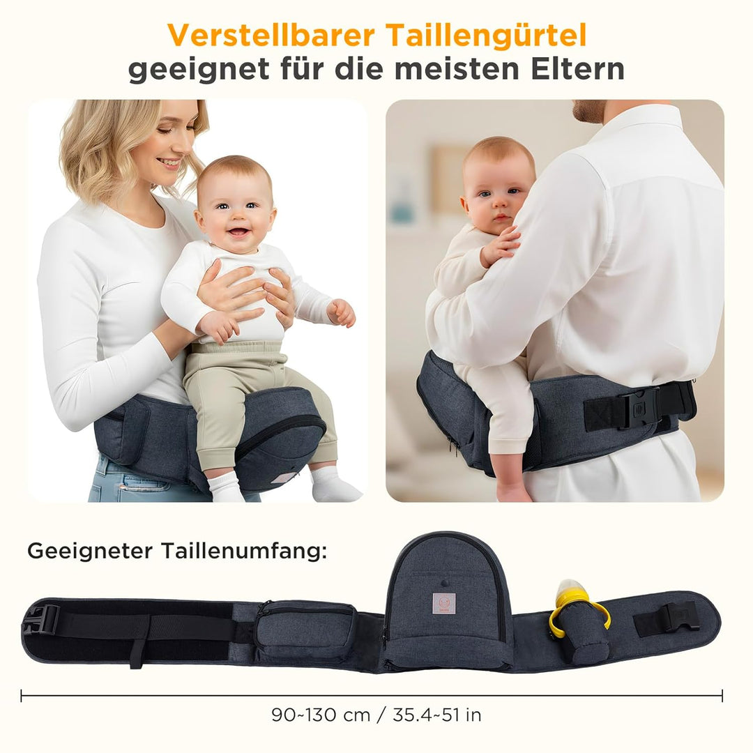 GAGAKU Baby Hüftsitz Babytrage ErgonomischeBaby Hüfttrage Leicht Tragehilfe Baby mit Stauraum für Ki