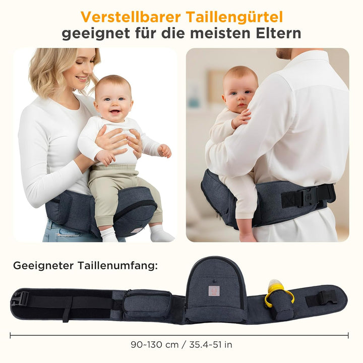 GAGAKU Baby Hüftsitz Babytrage ErgonomischeBaby Hüfttrage Leicht Tragehilfe Baby mit Stauraum für Ki