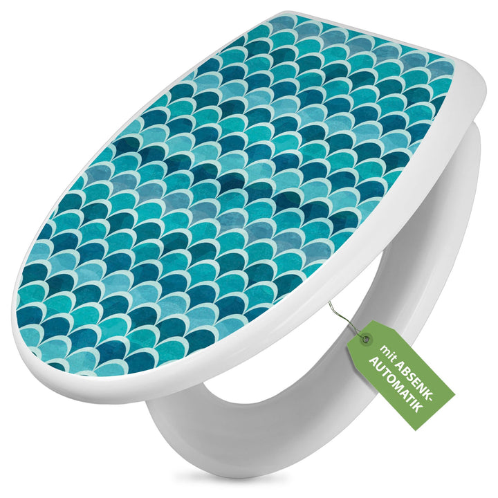 banjado Toilettendeckel mit Absenkautomatik 44,5x37cm - Soft Close Toilettensitz - WC Sitz mit Absen