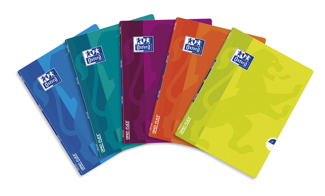Oxford OPENFLEX Schulheft A5 Kladde 60 linierte Blätter mit Seitenrand, Schulbuch, Optik Paper 90 g,