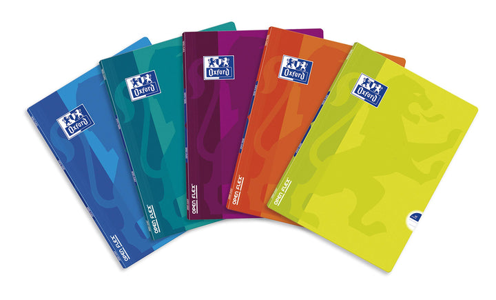 Oxford OPENFLEX Schulheft A5 Kladde 60 linierte Blätter mit Seitenrand, Schulbuch, Optik Paper 90 g,
