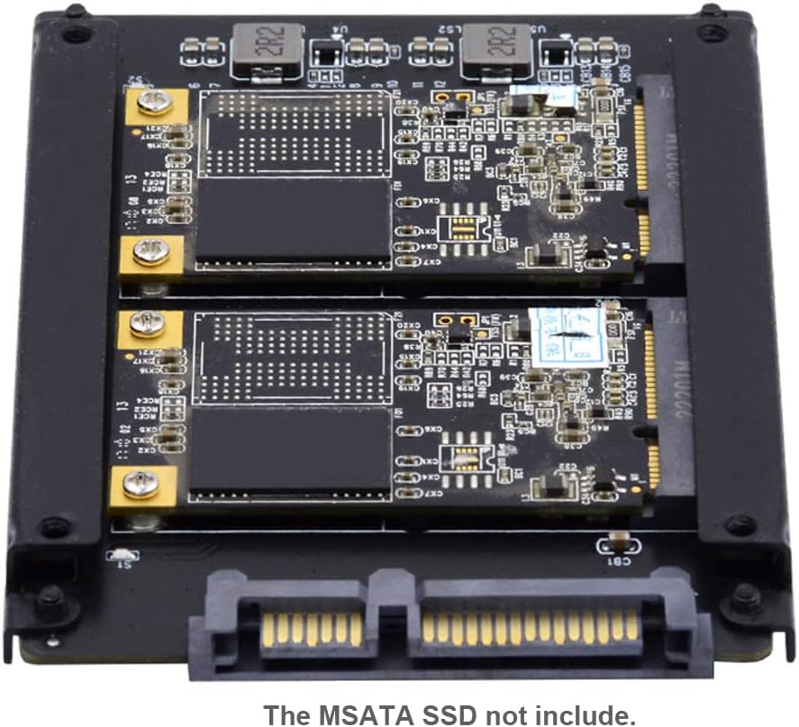 NFHK Dual MSATA Mini-SATA SSD Karte JOBD Raid0 Span Bridge zu 2.5inch SATA Combo HDD Festplattengehä