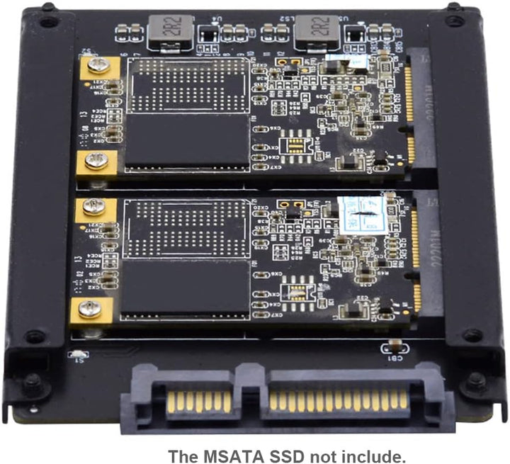 NFHK Dual MSATA Mini-SATA SSD Karte JOBD Raid0 Span Bridge zu 2.5inch SATA Combo HDD Festplattengehä