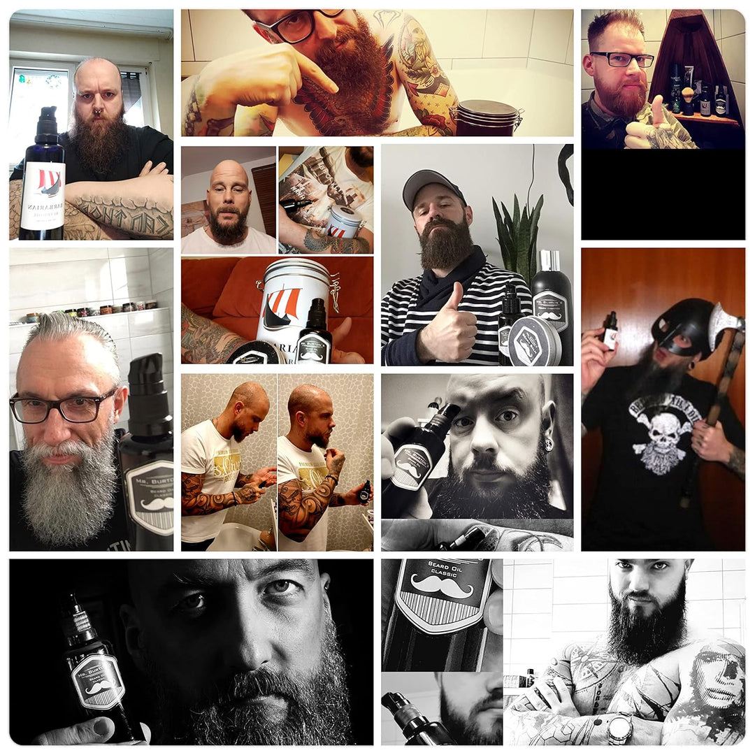 Bartöl Herren - Mr. Burton´s Beard Oil classic mit Arganöl - Made in Germany 50ml fördert gesundes B