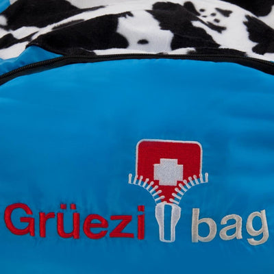 Grüezi+Bag Kinder Schlafsack Mitwachsend Grow Cow RV Rechts, Friendly Blue, 34 x 20 x 20 cm