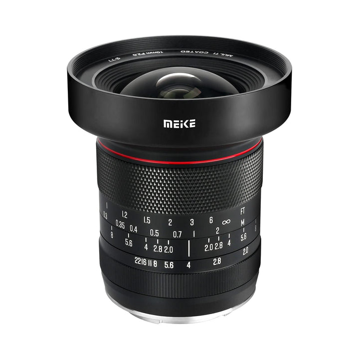 Meike 10 mm F2.0 grosse Blende, Weitwinkelobjektiv, manueller Fokus, APS-C-Objektiv, kompatibel mit