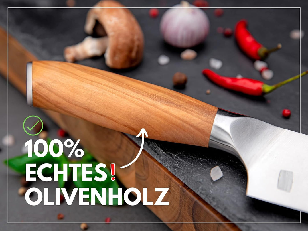 Hannah's Homebrand Santoku Messer & Sushi Messer - verblüffend scharfes Küchenmesser 18 cm Klinge -