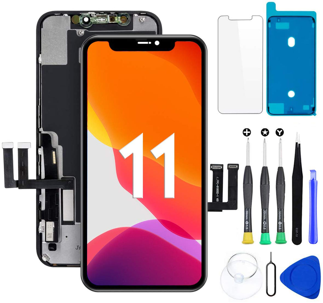 Hoonyer iPhone 11 Display with 3D Touch Function and Digitizer and Repair Kit (iPhone 11 Display), i