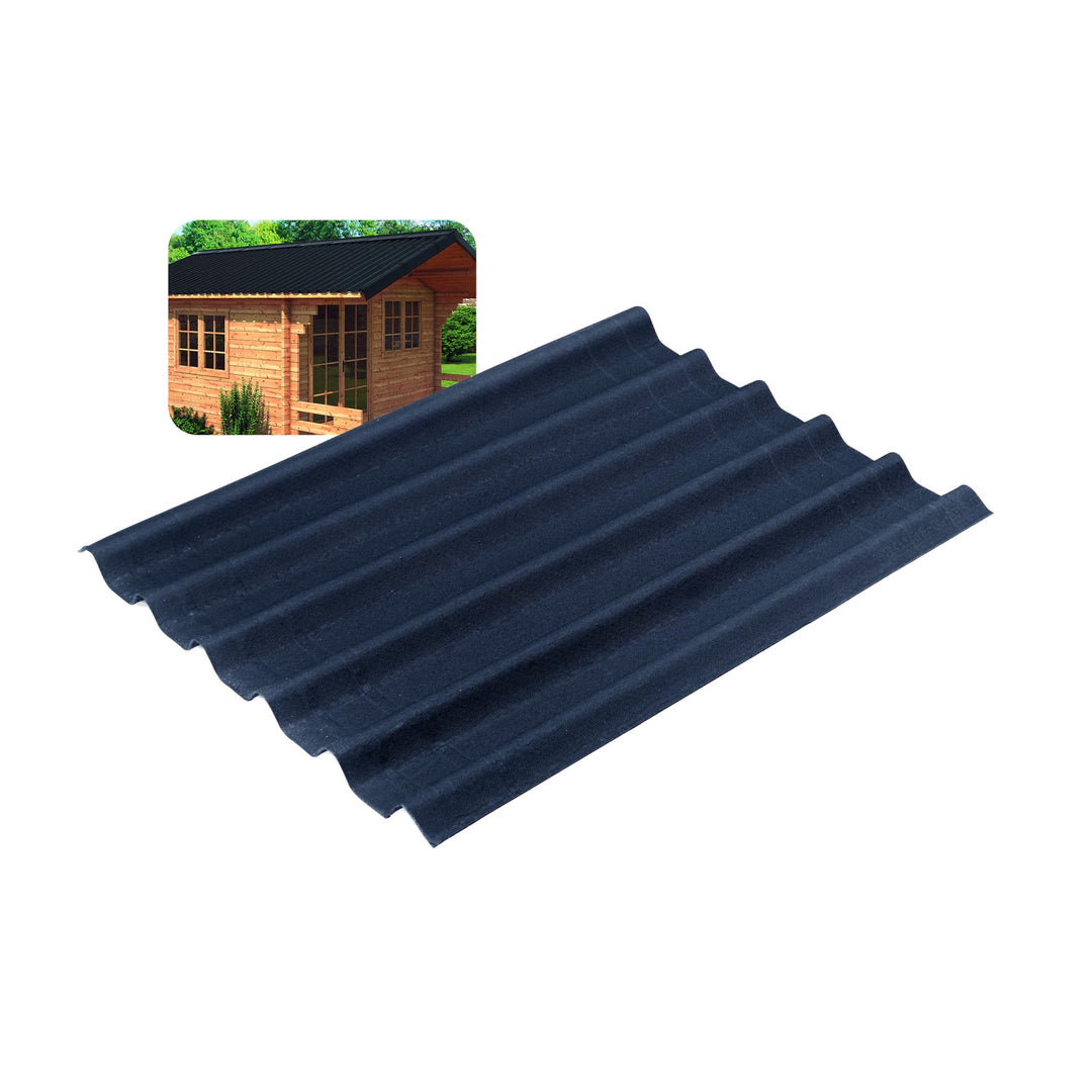 Onduline–EASYFIX COMPACT Dachplatten Bitumenwellplatten Schwarz-Trapez-Dachsystem einfach zu Verlege