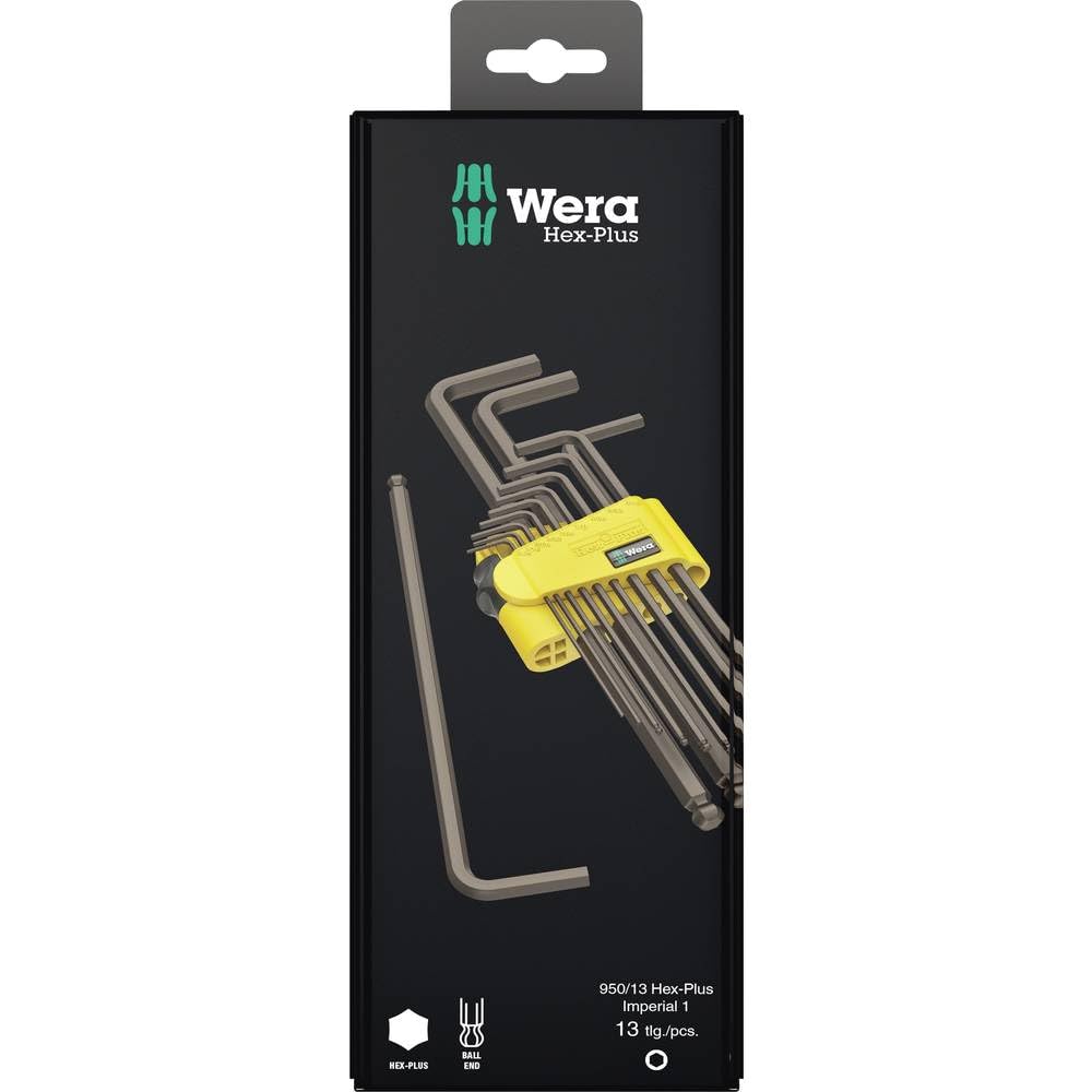 Wera 950/13 Hex-Plus Imperial 1 SB, Winkelschlüsselsatz, zöllig, BlackLaser, 13-teilig