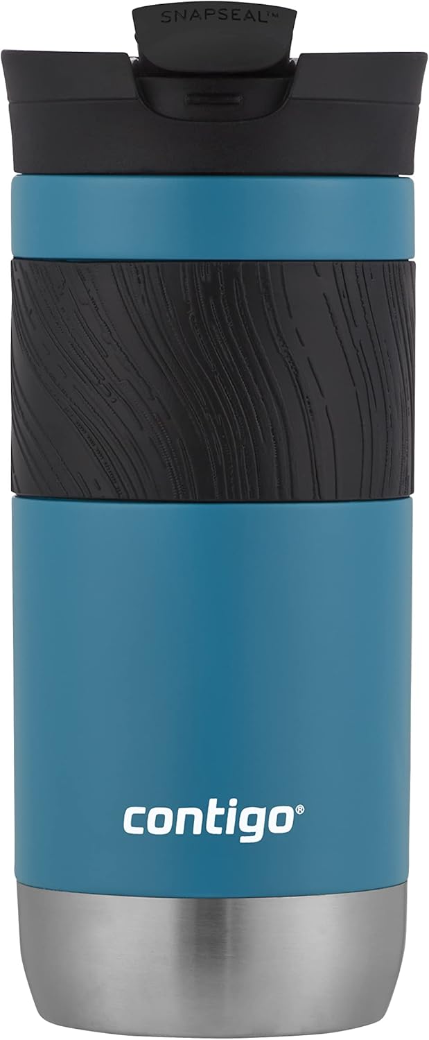 Contigo Byron 2.0 Thermobecher, Edelstahl Isolierbecher mit Snapseal Verschluss, Kaffeebecher to go,