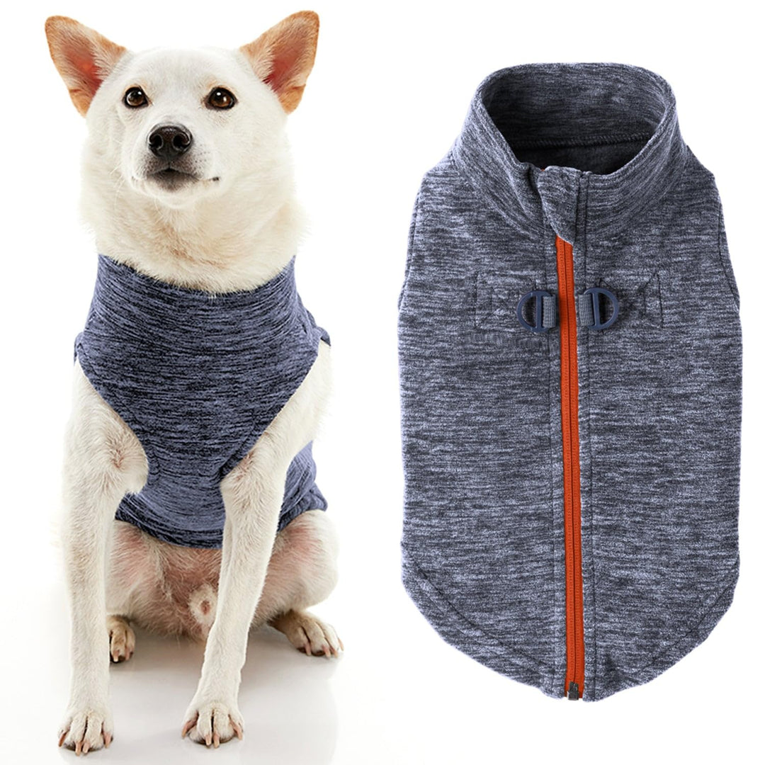Gooby Hundepullover aus Fleece, mit Reissverschluss, Grau, Grösse XS – warme Pullover-Fleece-Step-in