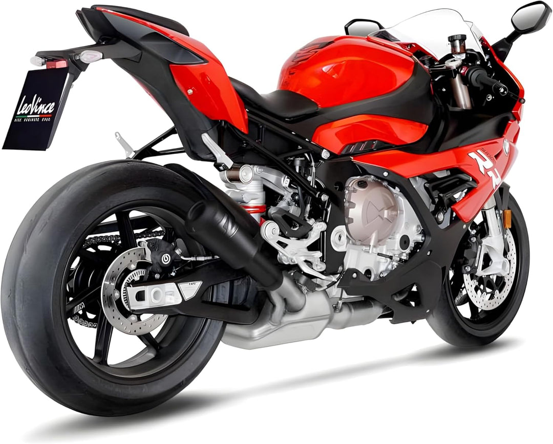 Endschalldämpfer LeoVince SLIP-ON SBK LV-10 FULL BLACK, Edelstahl schwarz, mit Zulassung für BMW S 1