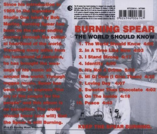 The World Should Know, Audio-CD