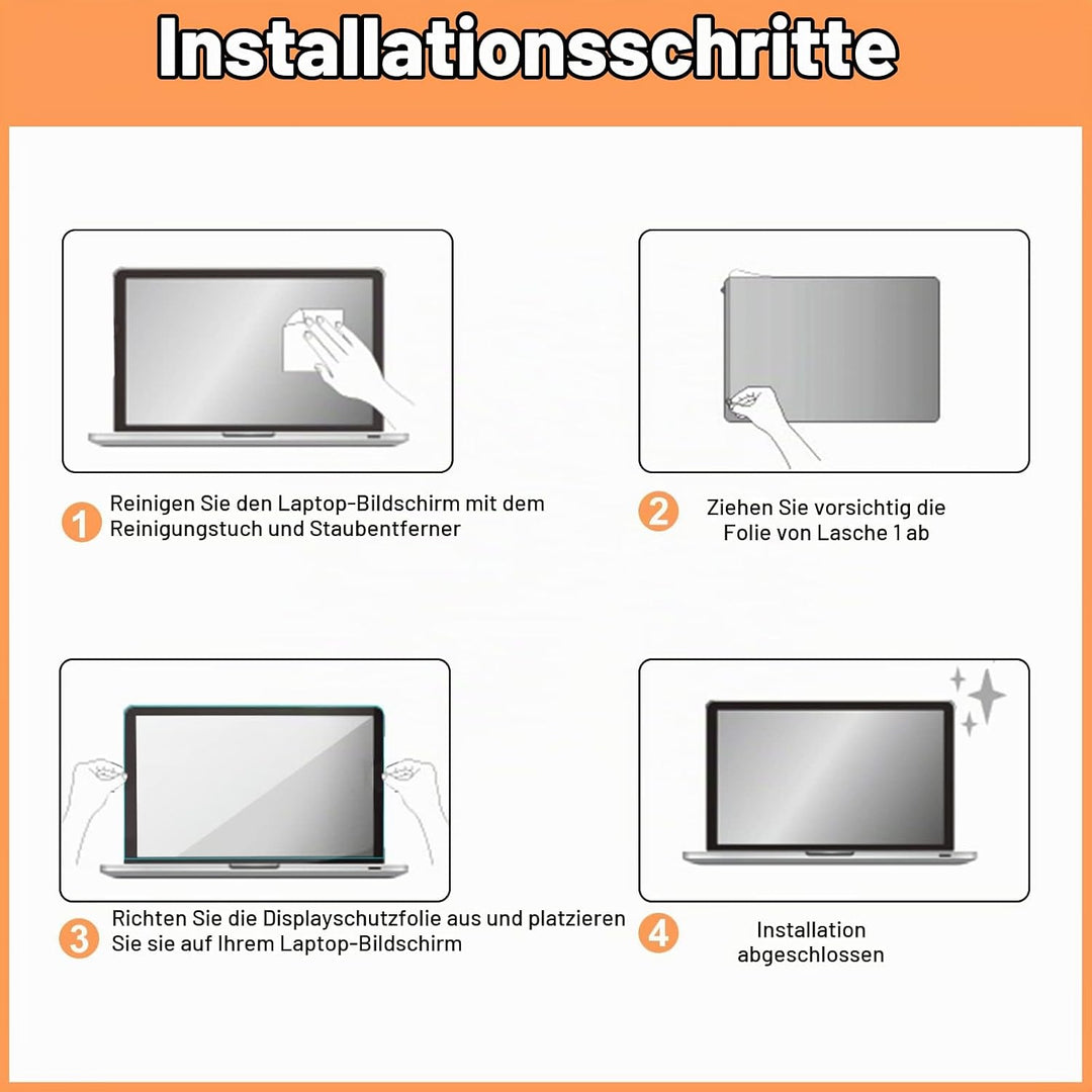 ProCase Schutzfolie für MacBook Pro 16,2 Zoll 2024 (M4) A3403/A3186, 9H Gehärtetes Glas für 16 Zoll
