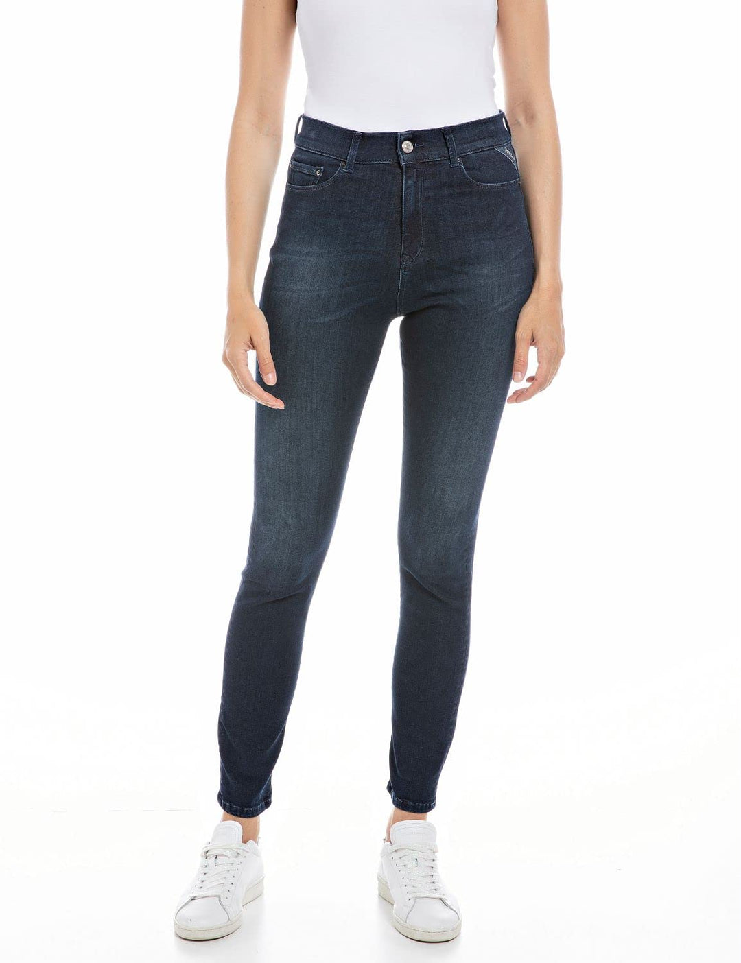 Replay Damen Jeans Mjla Slim-Fit mit Power Stretch 25W / 30L Dark Blue 007, 25W / 30L Dark Blue 007