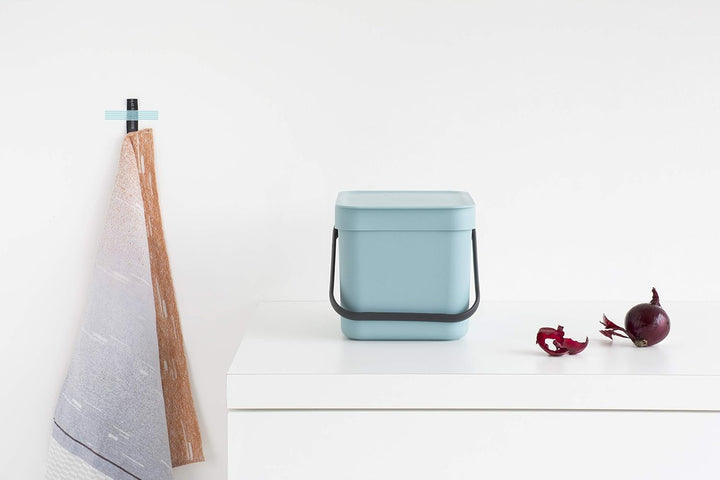 Brabantia 109645 Sort & Go Einbaubehälter, Plastik,Minzgrün,6L Minzgrün 6 Liter, Minzgrün 6 Liter