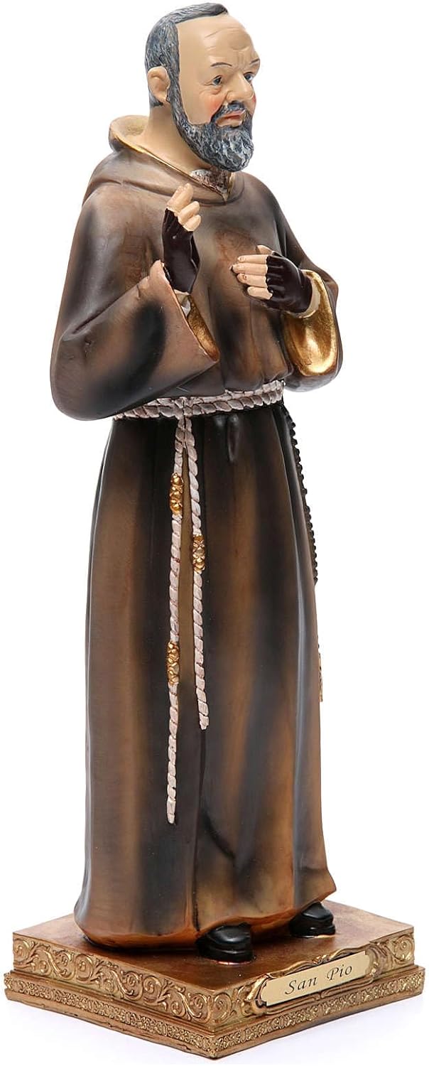 Statue Pater Pio 32.5cm Harz
