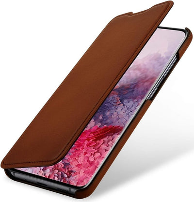 STILGUT Book Case kompatibel mit Samsung Galaxy S20 Hülle aus Leder zum Klappen, Klapphülle, Handyhü
