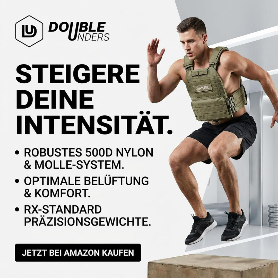 Gewichtsweste für Calisthenics - Krafttraining & Crossfit - Weight Vest - Fitness Gewichtsweste 6kg