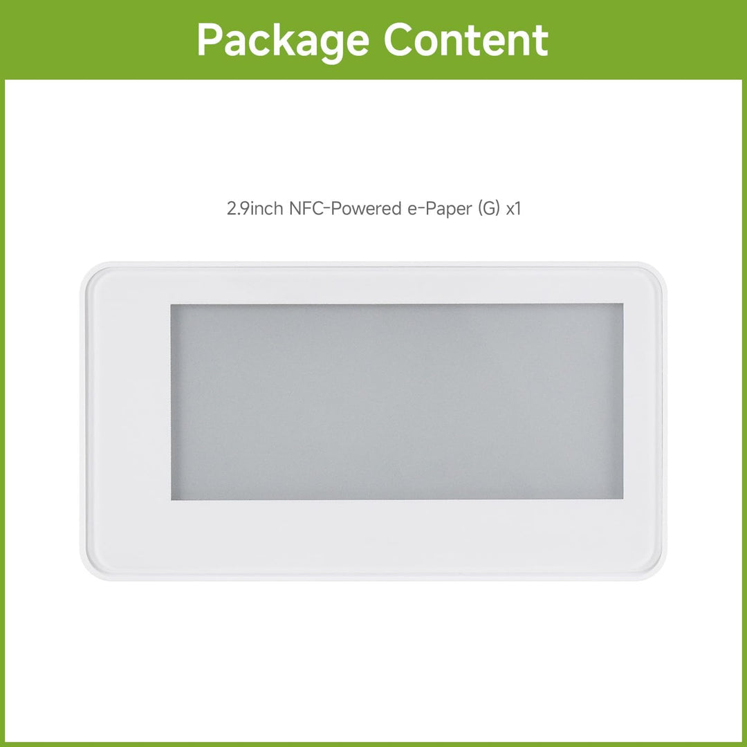 Waveshare 2.9inch Passive NFC-Powered e-Paper (G), Red/Yellow/Black/White 4-Color Displaying, No Bat
