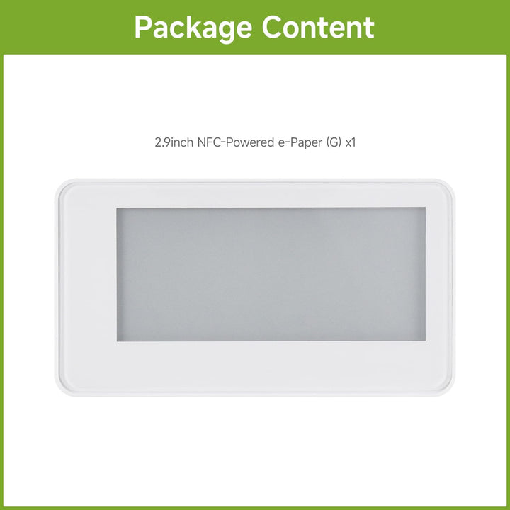 Waveshare 2.9inch Passive NFC-Powered e-Paper (G), Red/Yellow/Black/White 4-Color Displaying, No Bat