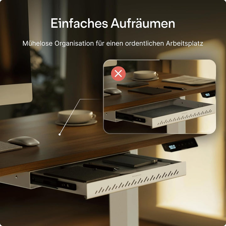 Desktronic Schreibtisch-Organizer, Untertisch-Aufbewahrungsbox, Schreibtisch für Büro Schule Homeoff