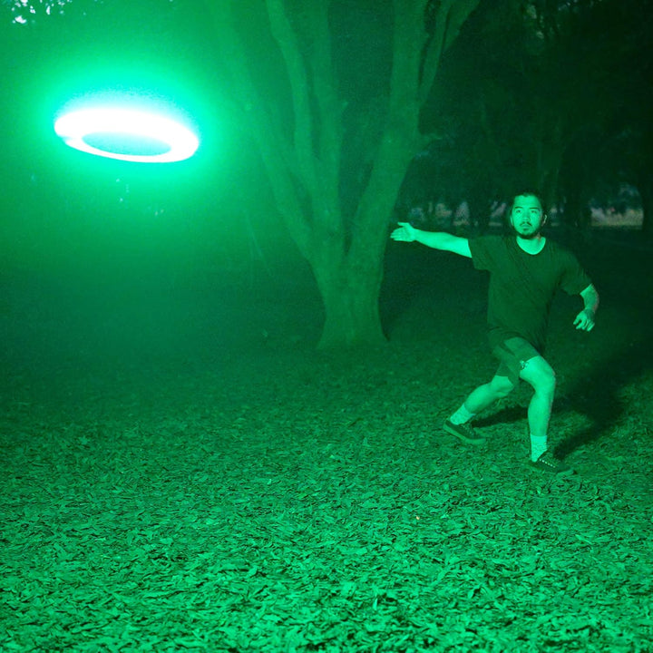 TOSY Flying Disc – 108 RGB-LEDs (Mehrfarbig) oder 36 einfarbig, hell, Smart-Modi, Ostergeschenk, Out
